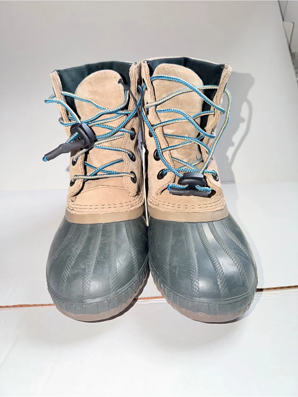 Sorel Kids Tan and Black Waterproof Lace-Top Winter Boots